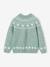 Pull fille manches longues col rond rose pâle+vert sauge - vertbaudet enfant 