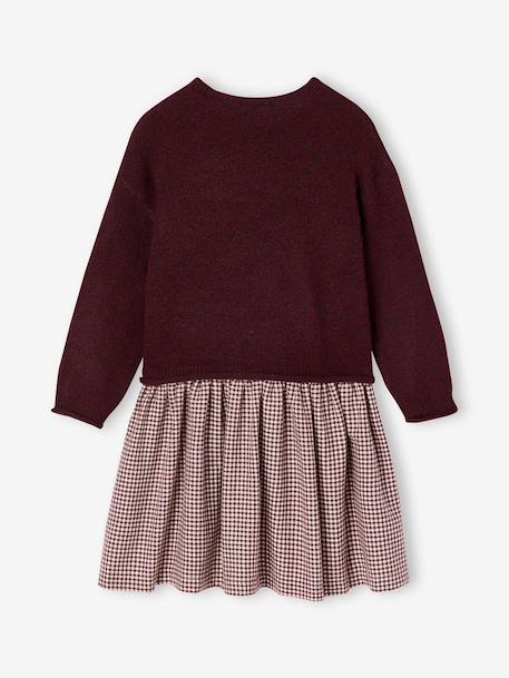 Robe 2 en 1 manches longues fille plum+rosy - vertbaudet enfant 