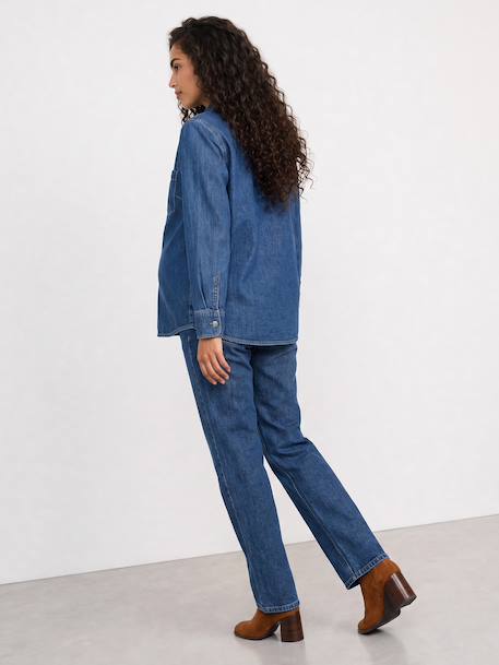 Maternity and nursing shirt medium blue - vertbaudet enfant 