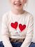 Long-sleeved T-shirt for girls ecru+rosy - vertbaudet enfant 