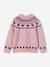Knitted jumper Jacquard with long sleeves for girls pale pink+sage green - vertbaudet enfant 