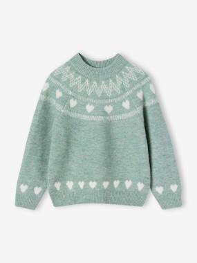 Pull fille manches longues col rond - vertbaudet enfant Fille-Pull fille manches longues col rond
