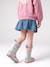 Frilled denim skirt for girls denim blue - vertbaudet enfant 
