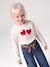 Long-sleeved T-shirt for girls ecru+rosy - vertbaudet enfant 