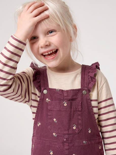Dungarees for girls plum - vertbaudet enfant 