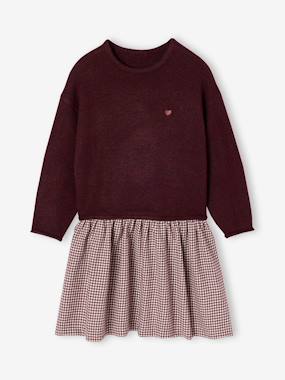 Robe 2 en 1 manches longues fille - vertbaudet enfant Fille-Robe-Robe 2 en 1 manches longues fille