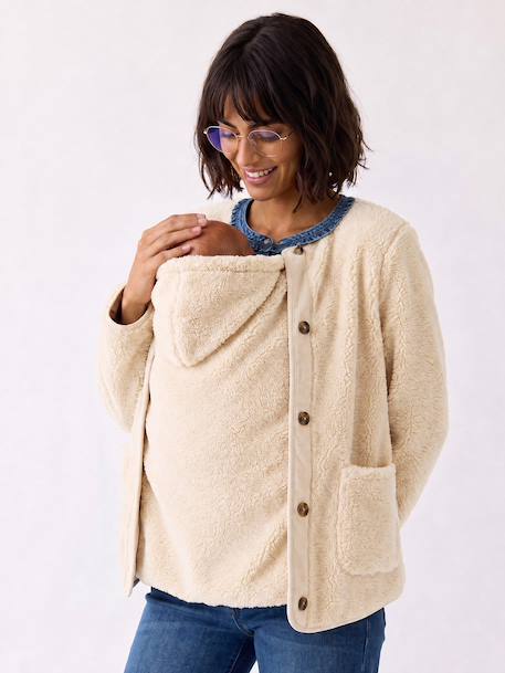 Maternity jacket with an adaptable fit ecru - vertbaudet enfant 