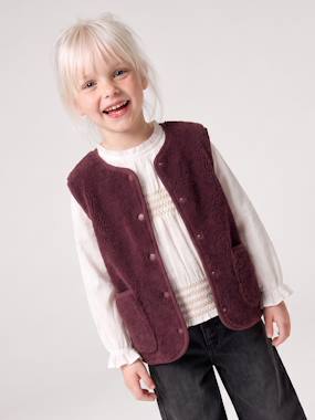 Gilet fille sans manches en sherpa - vertbaudet enfant Fille-Gilet fille sans manches en sherpa