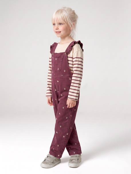 Dungarees for girls plum - vertbaudet enfant 