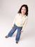 Long-sleeved polo jumper for girls ecru - vertbaudet enfant 