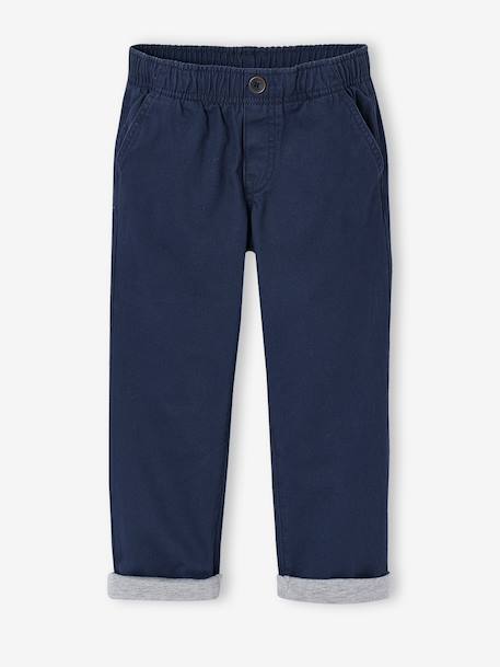Pantalon large garçon bleu nuit+kaki - vertbaudet enfant 