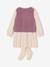 3-piece dress set for girls ecru+mauve - vertbaudet enfant 