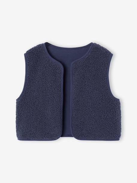 Dress and gilet set for girls slate blue - vertbaudet enfant 