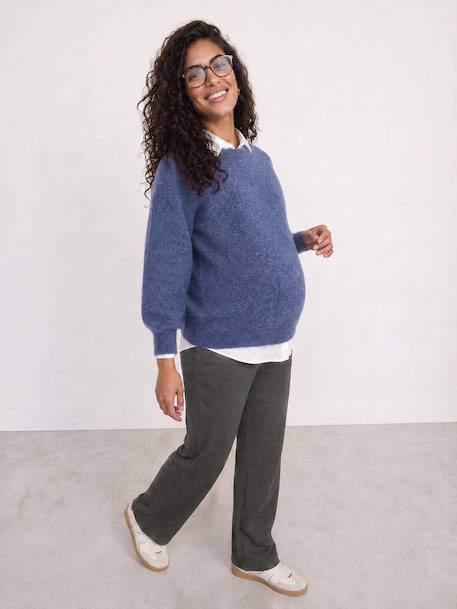 Pantalon de grossesse maille bandeau gris - vertbaudet enfant 