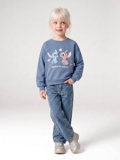 Stitch and Angel sweatshirt for girls chambray blue - vertbaudet enfant 