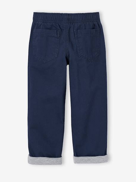 Wide-leg trousers for boys khaki+night blue - vertbaudet enfant 