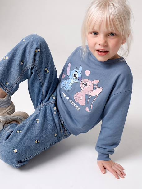 Stitch and Angel sweatshirt for girls chambray blue - vertbaudet enfant 