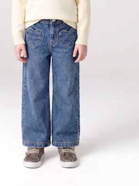 Jean large fille - vertbaudet enfant -Jean large fille