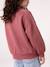 Sweatshirt with round neck for girls mauve+pale pink - vertbaudet enfant 