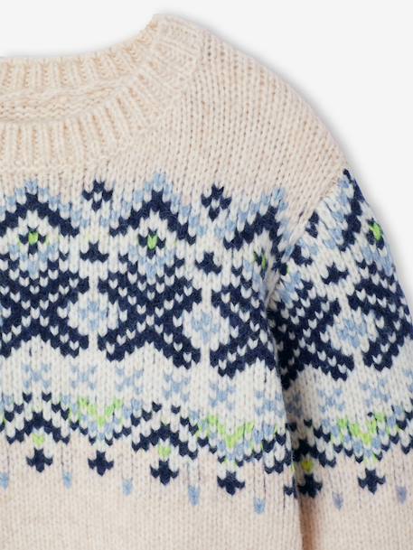 Jumper Jacquard  for boys white - vertbaudet enfant 