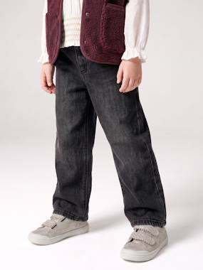 NARROW Hip, MorphologiK Wide-Leg Jeans for Girls   - vertbaudet enfant