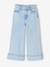 Wide-leg jeans for girls bleached denim - vertbaudet enfant 