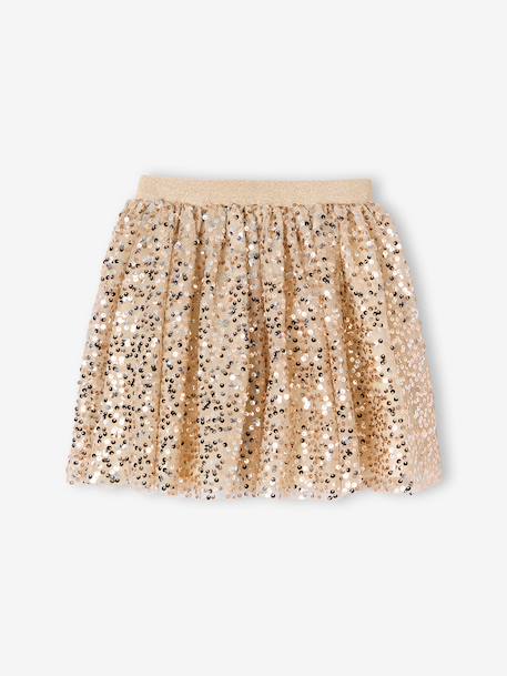 Sequin skirt for girls gold - vertbaudet enfant 