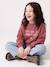 Sweatshirt with round neck for girls mauve+pale pink - vertbaudet enfant 