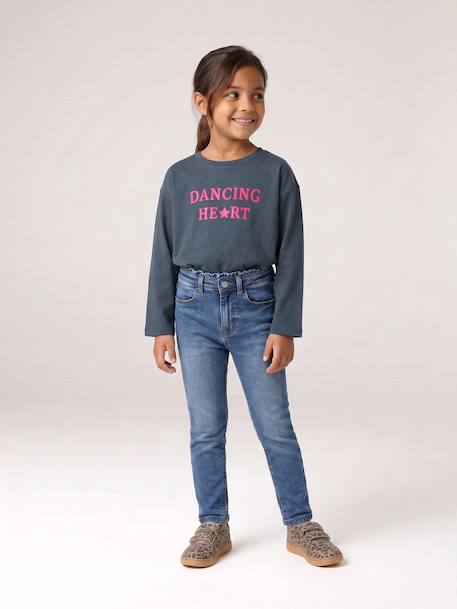 Slim-fit jeans for girls light blue+medium blue - vertbaudet enfant 