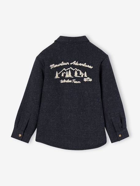 Chemise garçon manches longues gris chiné - vertbaudet enfant 