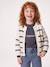 Gilet fille manches longues écru+lavande+vert sauge - vertbaudet enfant 