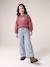 Sweat fille col rond mauve+rose pâle - vertbaudet enfant 