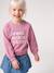 Sweatshirt with front motif for girls mauve - vertbaudet enfant 