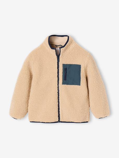 Parka 3 en 1 garçon amovible bleu ardoise+noix de pécan - vertbaudet enfant 