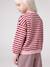 Sweat fille manches longues écru+rouge - vertbaudet enfant 