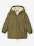 Long hooded windbreaker for boys olive - vertbaudet enfant 