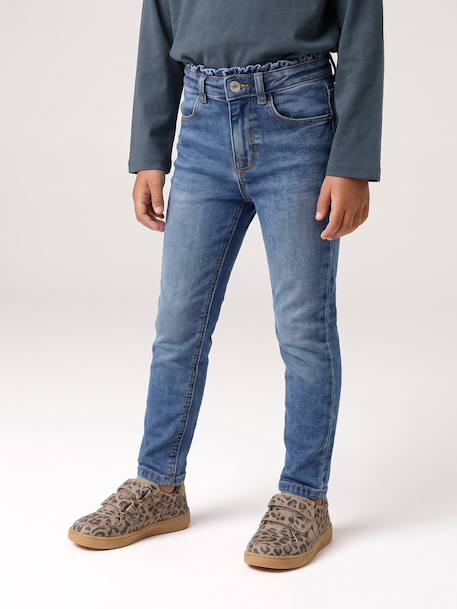Slim-fit jeans for girls light blue+medium blue - vertbaudet enfant 