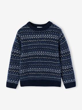 Garçon-Pull jacquard garçon col rond