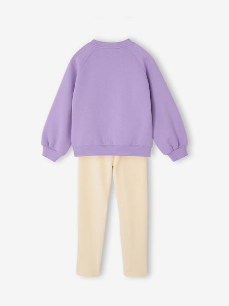 Sweatshirt and leggings set for girls ecru - vertbaudet enfant 