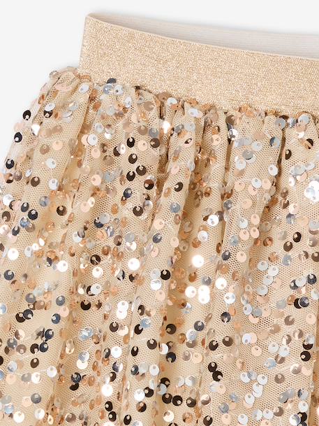 Sequin skirt for girls gold - vertbaudet enfant 