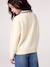 Long-sleeved polo jumper for girls ecru - vertbaudet enfant 