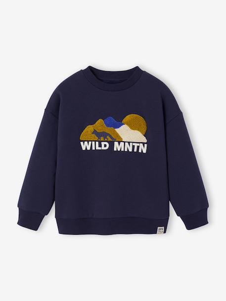 Sweat col rond garçon marine - vertbaudet enfant 