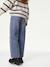 Pantalon fille large couleur bleu grisé+prune+rose+vert+vert de gris - vertbaudet enfant 