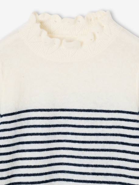Pull col montant enfant fille écru - vertbaudet enfant 
