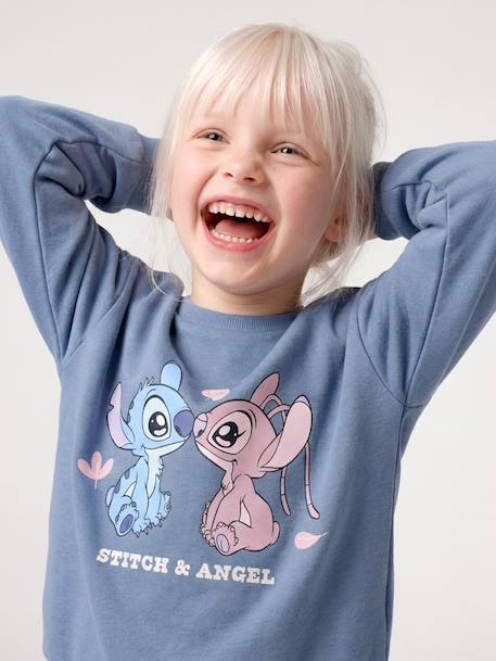 Sweat Lilo et Stitch bleu chambray - vertbaudet enfant 