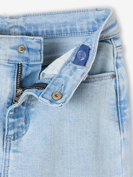 Wide-leg jeans for girls bleached denim - vertbaudet enfant 