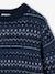 Knit jumper Jacquard for boys navy blue - vertbaudet enfant 