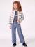 Wide-leg trousers in girls' colours green+grey blue+grey green+plum+rose - vertbaudet enfant 