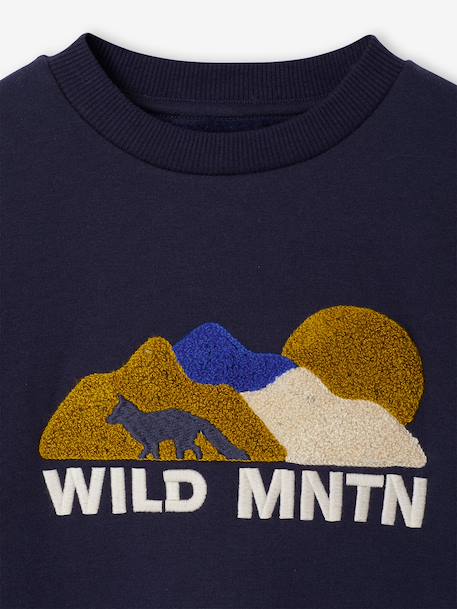 Sweat col rond garçon marine - vertbaudet enfant 