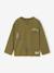 T-shirt manches longues garçon anthracite+jaune+pistache - vertbaudet enfant 